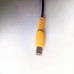 3.5mm elbow to RCA connector adapter cable for car navigation, GPS, camera, and audio connections. 3.5mm elbow to RCA connector adapter cable for car navigation, GPS, camera, and audio connections.